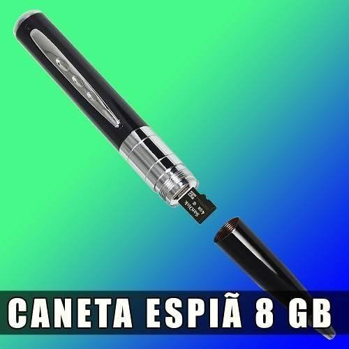 Camera Espia Caneta Para Espionar Micro Detetive De 8gb