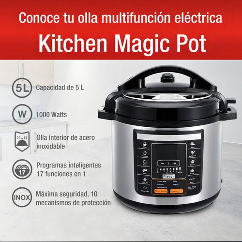 Olla De Presión Eléctrica Multifunción Koblenz Magic Pot Plateado 60 (Usado)