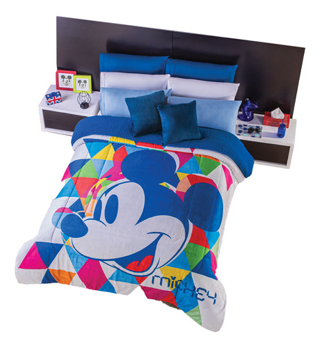 Colchas Concord Mickey cobertor matrimonial poliester