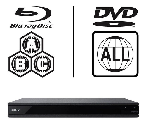 Imagen 1 de 3 de Reproductor Bluray Dvd Sony Ubp-x800 Multizona 4k Uhd 220v