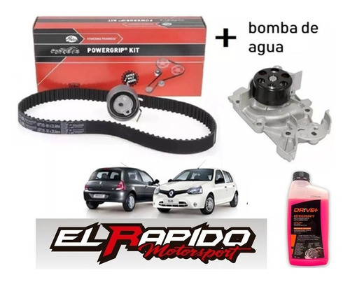 Kit Distribucion Gates + Bomba Renault Clio 1.2 D4f +regalo