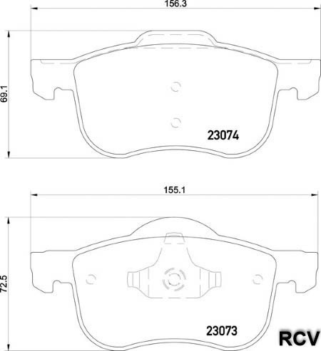 Balatas Disco  Delantera Para Volvo V70   2006