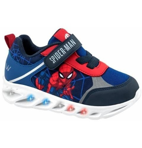 Tenis Comodo Moda Para Niño Con Luces Spiderman