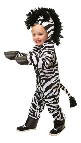 Disfraz De Cebra, Talla 4 Años Para Niño, Halloween