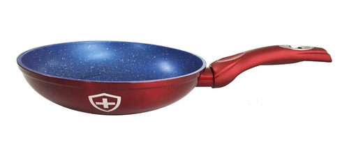 Set De 3 Sartenes Rojo Interior Azul Swiss Silver