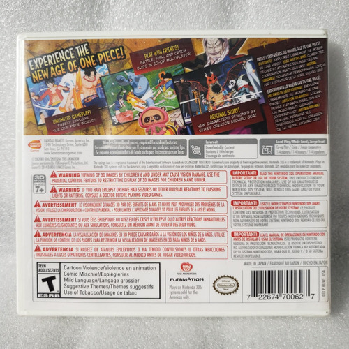 One Piece Unlimited World Red 3ds Jogo Original Novo Lacrado