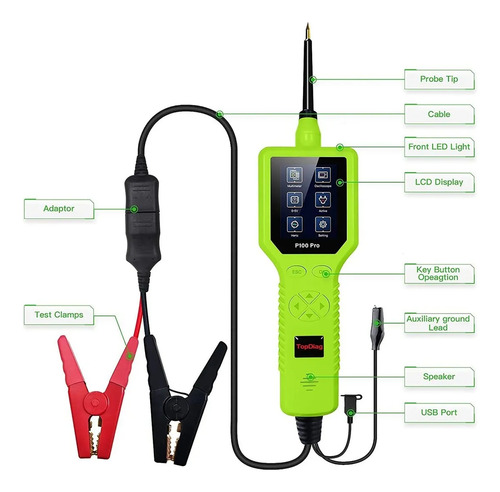 Probador De Circuito De Coche Automotriz P100 Pro