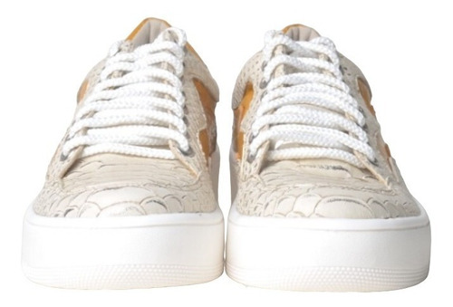 Imagen 4 de 6 de Zapatillas Urbanas De Mujer Cuero Cordones Crash - Ferraro