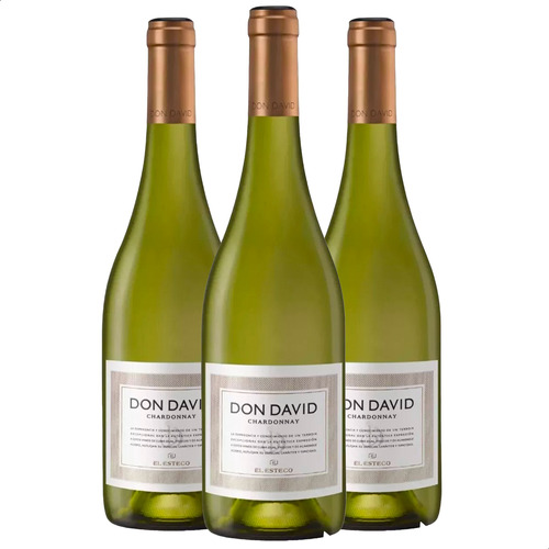 Vino Blanco Don David Chardonnay El Esteco 01mercado Pack X3