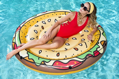 Colchoneta Inflable Hamburguesa Bestway Modelo 43250 Color Marrón claro