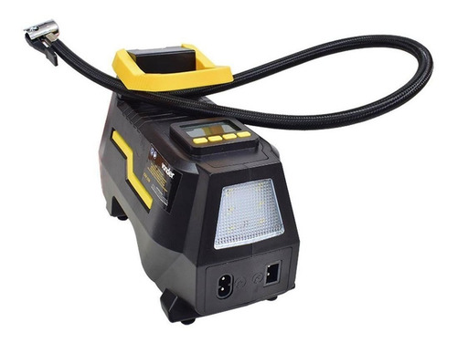 Compressor de ar mini elétrico portátil Vonder CAV 150 120W 12V/127V/220V preto/amarelo