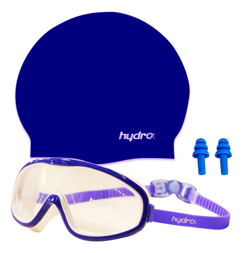 Antiparras Natacion Hydro Pileta + Gorro Silicona + Tapones