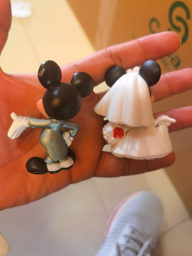 Figura Boda Mickey Y Minnie Mouse Recién Casados Pastel 7cm