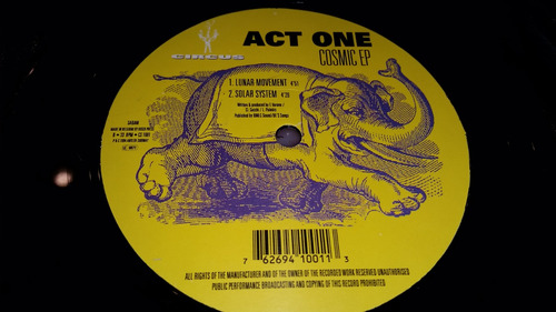 Act One Cosmic Ep Vinilo Maxi Belgium 1994 Muy Buen Estado