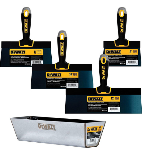 Juego De Espátulas Y Bandeja Para Yeso Dewalt Dxtt-3-164