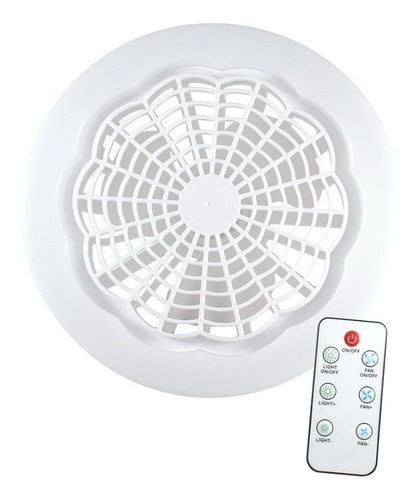 Foco Led 30w Ventilador Dimeable Control Remoto Luz Blanca