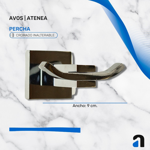 Imagen 8 de 10 de Accesorios Baño 6 Piezas 100% Metal Minimalista Avos Atenea