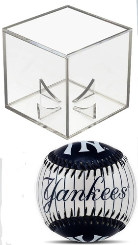 Pelota Colección Con Vitrina Exhibidor New York Yankees Mlb 