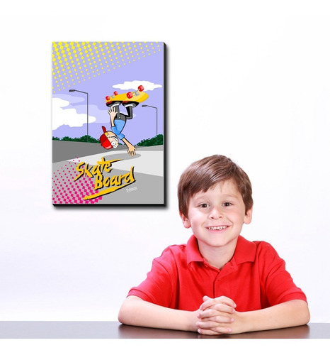 Skateboard Skater Skate Cuadros Infantiles Impresos Mural