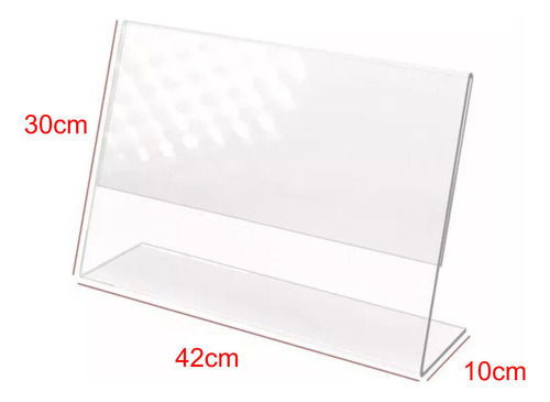 Display De Mesa De Acrilico Folha A3 L Horizontal 15 Uni