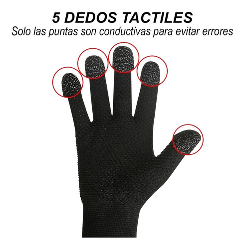 Imagen 9 de 10 de 2 Pz Guantes Funda Gamer P/ Antisudor Shot Teléfono Móvil