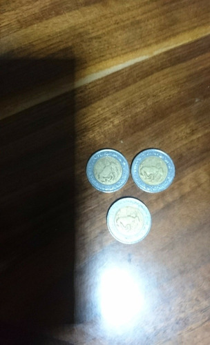 3 Monedas De Colección De Cinco Nuevos Pesos 1992 93 94