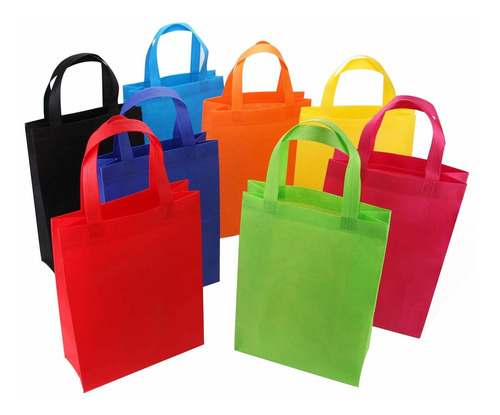 32 Bolsa Reutilizable Para Fiesta Tela 8 Color Surtidos