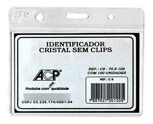 Crachá Sem Prendedor 7x10 Pct C/100 Un - Envio Rápido