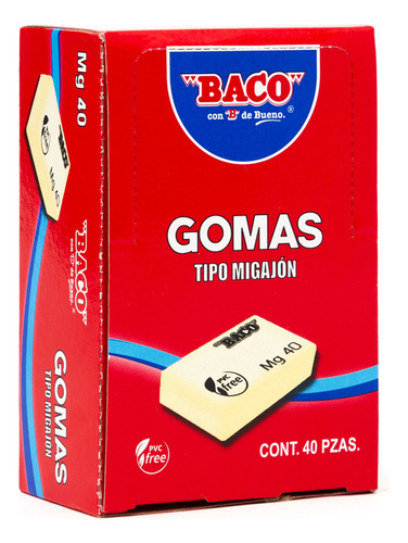 C/40 Pzs Goma Migajón Mg-40 - Baco Gm011 /vc
