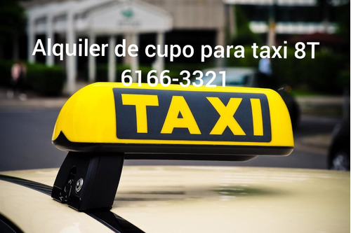 Alquiler De Cupo 8t Taxi