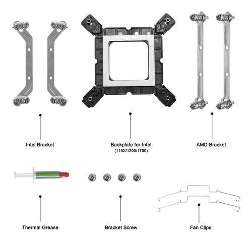 Kit Montaje Premium Intel Lga Para Enfriador Cpu V