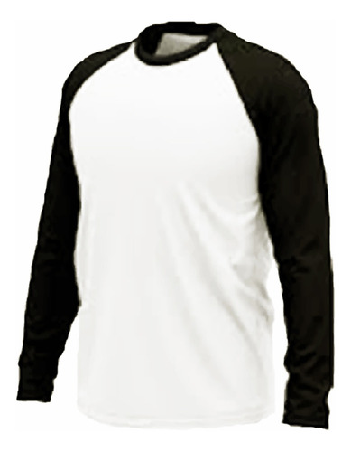 Poleras Raglan, Manga Larga  100% Algodón (bicolor)