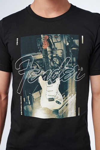 Camiseta Masculina Fender Masculina Stratocaster Original