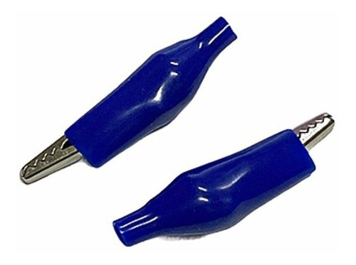 Pinza Clip Cocodrilo Chico Azul X 10 U