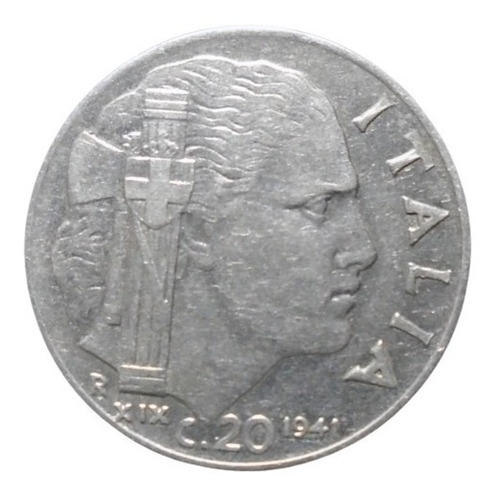 Italia 20 Centesimi 1941  Rt2#2
