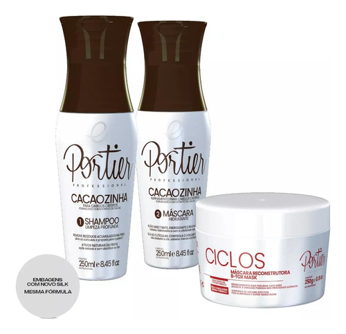 Portier Cacaozinha Kit 250ml + Ciclos B-tox Mask 250g