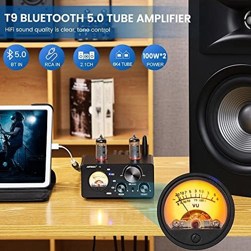 Amplificador Aiyima T9 Bluetooth 5.0 100w * 2 Tubos 2.0 Cana