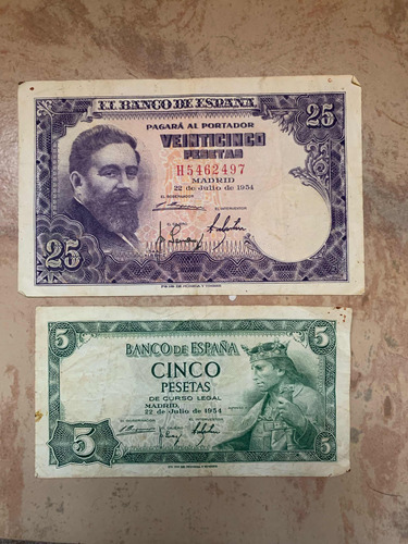 Antiguos Billetes Pesetas España