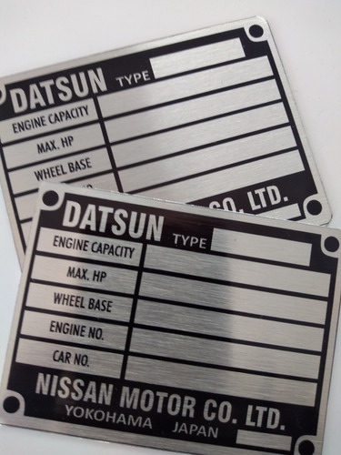 Placa Datsun Personalizado (vin)