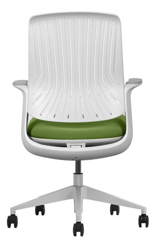 Silla Ejecutiva Ergonómica De Escritorio Ferrini Oficina F3 Color Verde Material del tapizado Malla