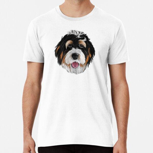 Remera Cabeza De Perro Perro Peludo Algodon Premium