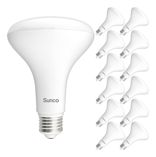 Sunco - Paquete De 12 Bombillas Led Br30 De 1600 Lúmenes, Lu