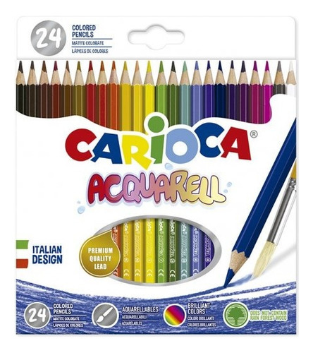 Lápices Acuarelables Carioca Acqarell 24 Colores