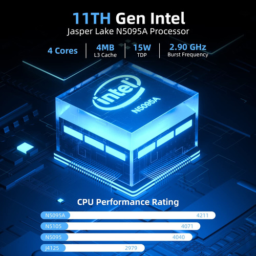 Cybergeek Nano J1 Linux Mini Pc, Intel N5095a Quad-core,