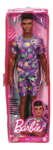 Boneco Barbie Ken Negro 30cm Fashionista 162 - Mattel Grb87