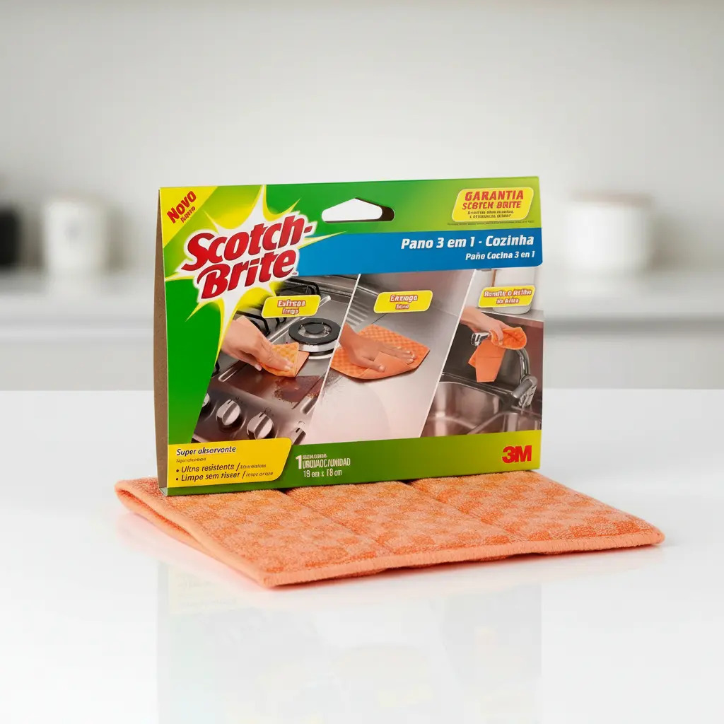 Paño De Microfibra Cocina Scotch-brite 3 En 1