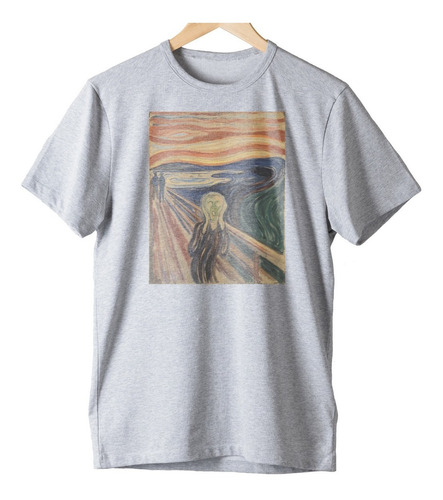 Camiseta Algodão O Grito Edvard Munch Tumblr Aesthetic Retro
