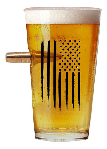 Vasos De Cerveza Con Diseño De Bandera Americana, 50 Calibre