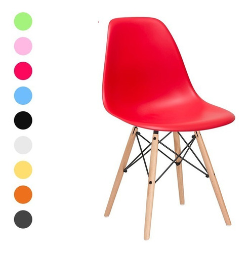 Sillas Eames Color Rojo Para Adulto