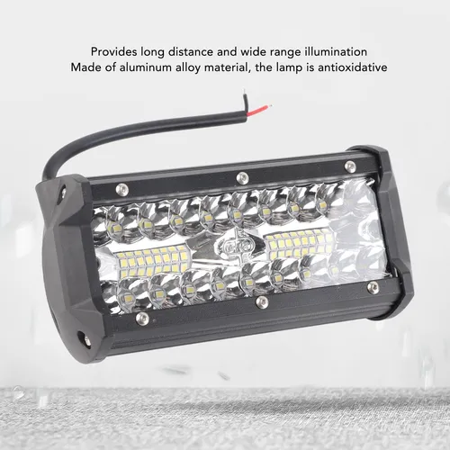 Luz De Trabajo Led For Coche De 7 Pulgadas, 120 W, 3 Líneas